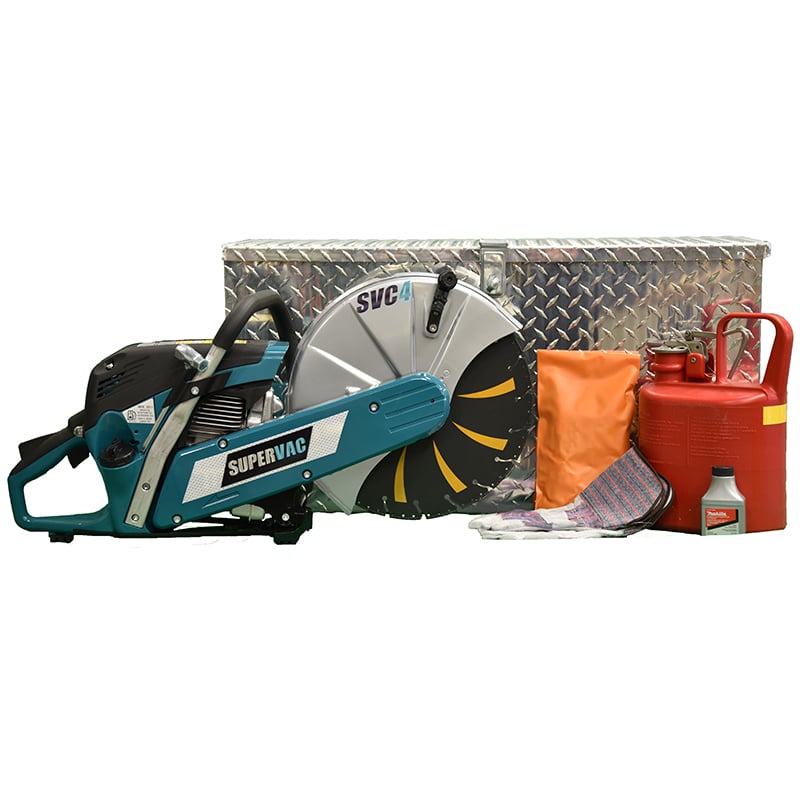 cut off saw with stuff