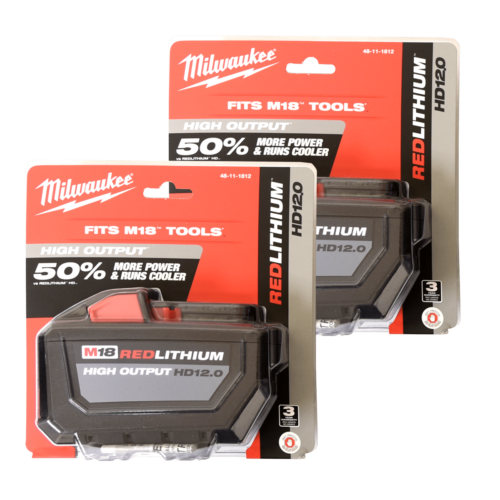 Battery Additions: Milwaukee 12Ah Batteries (2 Pack) (BL12-X2)